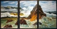 Marina/Tr�ptico, Marta Evelia Mora, �leo