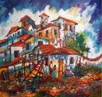 Verticalidad Ubana, Ricardo Jim�nez, acr�lica/tela