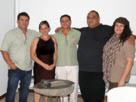 Grupo de escultores: Donal, Raul y Roxana en compaa de invitados