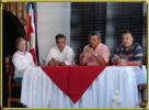 En la mesa principal; Ana Ulate, Raynier Mora, Lus Arias y Marvin Camacho