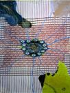 "El viaje de la concepcin" ensamble de textiles, intervenidos con acrlicos,  bordados y objetos, 2008