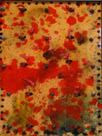 "Han derramado sangre en nuestro jardn 1" mixta sobre tela - resina, 2002