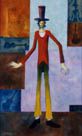 El loco, leo sobre tela, 60 x 100 cm, 2009